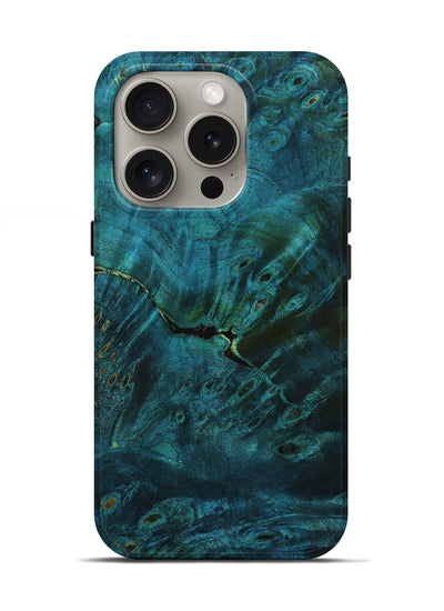 iPhone 16 Pro Wood Live Edge Phone Case - Alison (Double Dyed, 800901)