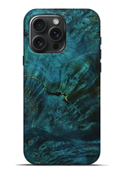 iPhone 16 Pro Max Wood Live Edge Phone Case - Alison (Double Dyed, 800901)