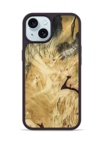 iPhone 15 Wood Phone Case - Shavon (Wood Burl, 800906)