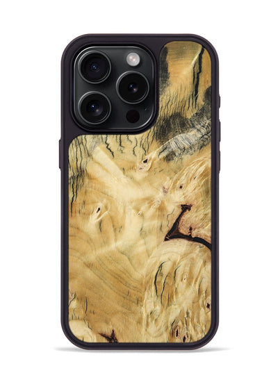 iPhone 15 Pro Wood Phone Case - Shavon (Wood Burl, 800906)