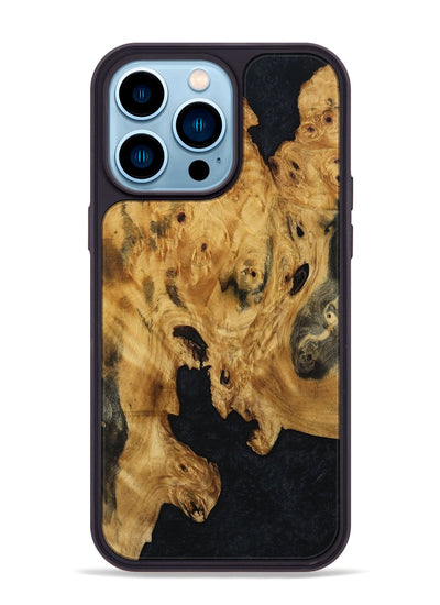 iPhone 14 Pro Max Wood Phone Case - Julius (Wood Burl, 800923)