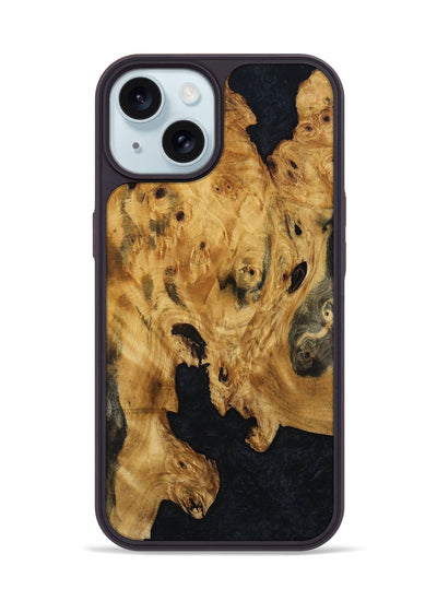 iPhone 15 Wood Phone Case - Julius (Wood Burl, 800923)