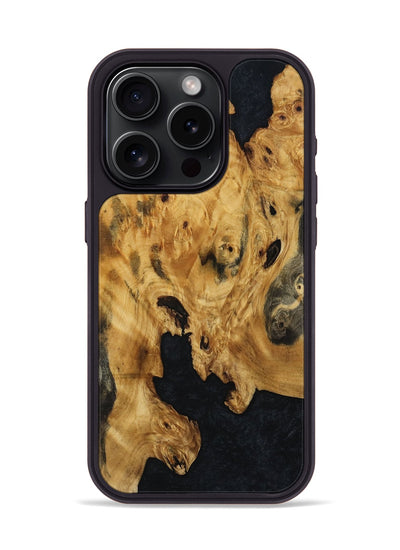 iPhone 15 Pro Wood Phone Case - Julius (Wood Burl, 800923)