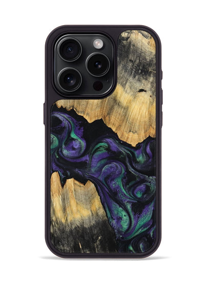 iPhone 15 Pro Wood Phone Case - Zaiden (Purple, 800996)