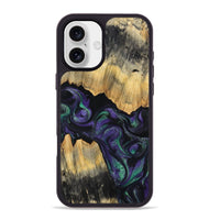 iPhone 16 Plus Wood Phone Case - Zaiden (Purple, 800996)