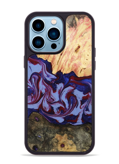 iPhone 14 Pro Max Wood Phone Case - Jolie (Red, 800999)