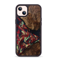 iPhone 14 Plus Wood Phone Case - Madisyn (Red, 801001)