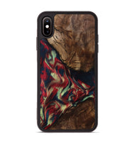 iPhone Xs Max Wood Phone Case - Madisyn (Red, 801001)