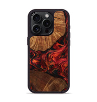 iPhone 15 Pro Wood Phone Case - Jeff (Red, 801002)