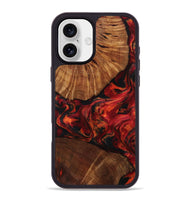 iPhone 16 Plus Wood Phone Case - Jeff (Red, 801002)