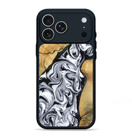 iPhone 17 Pro Max Wood Phone Case - Sydnie (Black & White, 801004)