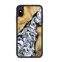 iPhone Xs Max Wood Phone Case - Sydnie (Black & White, 801004)