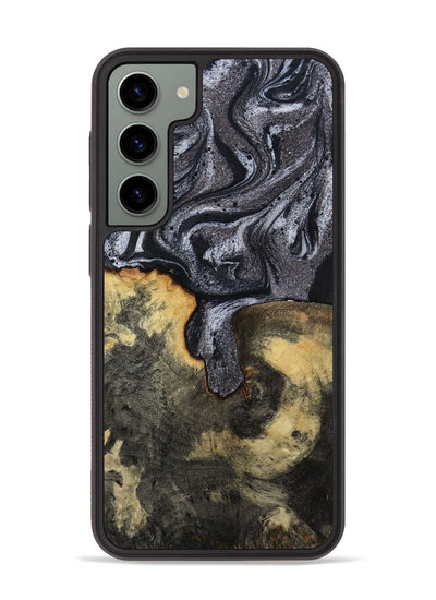 Galaxy S23 Plus Wood Phone Case - Laquita (Black & White, 801005)