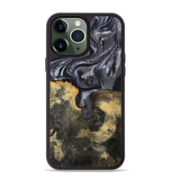 iPhone 13 Pro Max Wood Phone Case - Laquita (Black & White, 801005)