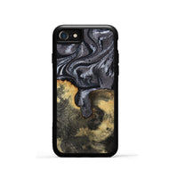 iPhone SE Wood Phone Case - Laquita (Black & White, 801005)