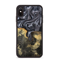 iPhone Xs Max Wood Phone Case - Laquita (Black & White, 801005)