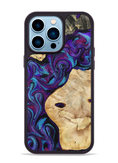 iPhone 14 Pro Max Wood Phone Case - Thelma (Purple, 801006)