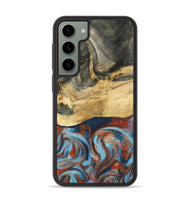 Galaxy S23 Plus Wood Phone Case - Yareli (Teal & Gold, 801017)