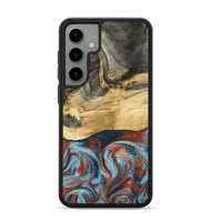 Galaxy S24 Plus Wood Phone Case - Yareli (Teal & Gold, 801017)