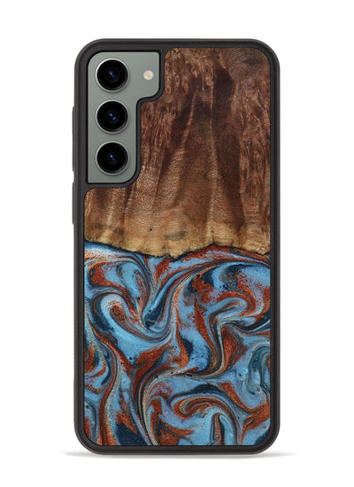 Galaxy S23 Plus Wood Phone Case - Gaige (Teal & Gold, 801029)
