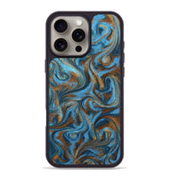 iPhone 16 Pro Max ResinArt Phone Case - Jasiah (Teal & Gold, 801030)