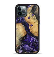 iPhone 12 Pro Max Wood Phone Case - Rusty (Purple, 801031)