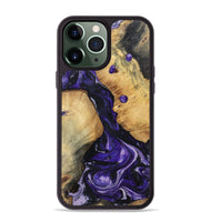 iPhone 13 Pro Max Wood Phone Case - Rusty (Purple, 801031)