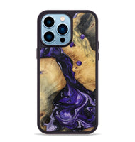 iPhone 14 Pro Max Wood Phone Case - Rusty (Purple, 801031)