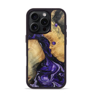 iPhone 16 Pro Wood Phone Case - Rusty (Purple, 801031)
