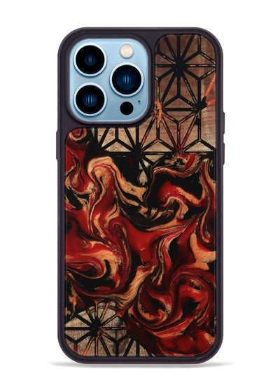 iPhone 14 Pro Max Wood Phone Case - Lane (Pattern, 801050)