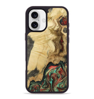 iPhone 16 Plus Wood Phone Case - Leonora (Green, 801057)