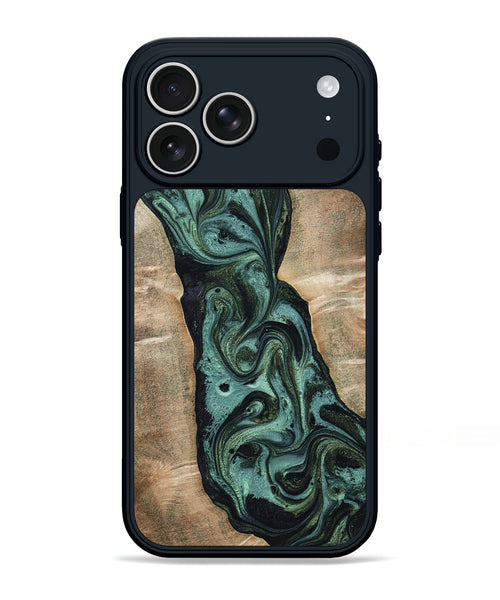 iPhone 17 Pro Max Wood Phone Case - Yolanda (Green, 801059)