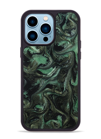 iPhone 14 Pro Max ResinArt Phone Case - Carina (Green, 801064)