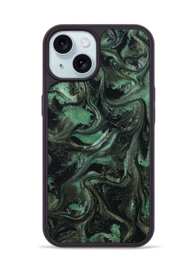 iPhone 15 ResinArt Phone Case - Carina (Green, 801064)