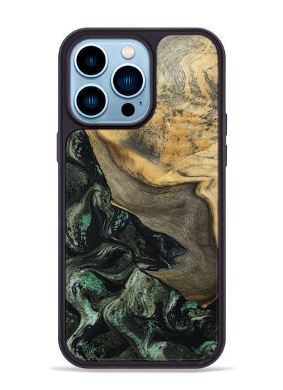 iPhone 14 Pro Max Wood Phone Case - Tabitha (Green, 801066)