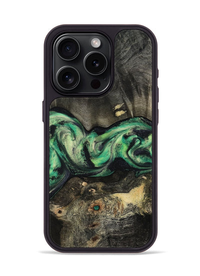 iPhone 15 Pro Wood Phone Case - Infant (Green, 801067)