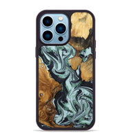 iPhone 14 Pro Max Wood Phone Case - Bria (Green, 801068)