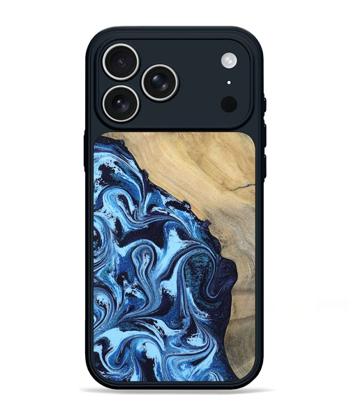iPhone 17 Pro Max Wood Phone Case - Besse (Blue, 801082)