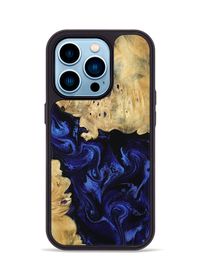 iPhone 14 Pro Wood Phone Case - Nautica (Blue, 801088)
