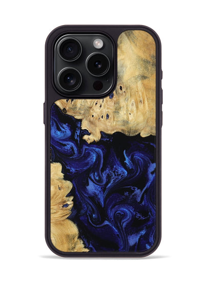 iPhone 15 Pro Wood Phone Case - Nautica (Blue, 801088)
