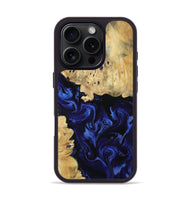 iPhone 16 Pro Wood Phone Case - Nautica (Blue, 801088)