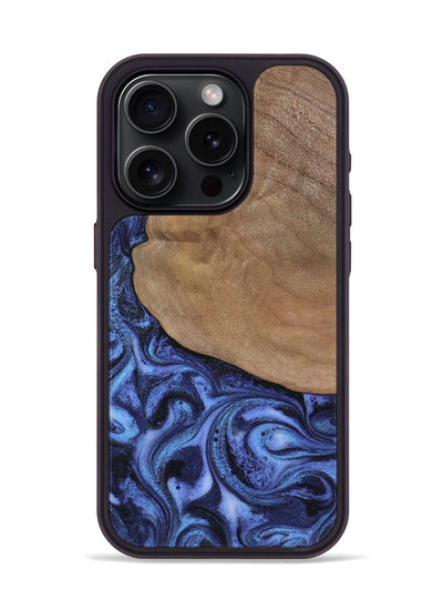 iPhone 15 Pro Wood Phone Case - Marlene (Blue, 801092)