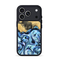 iPhone 17 Pro Wood Phone Case - Tristin (Blue, 801097)