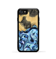 iPhone SE Wood Phone Case - Tristin (Blue, 801097)