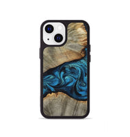 iPhone 13 mini Wood Phone Case - Layne (Blue, 801098)