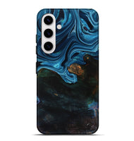 Galaxy S25 Plus Wood Live Edge Phone Case - Aleah (Blue, 801103)