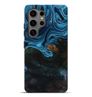 Galaxy S25 Ultra Wood Live Edge Phone Case - Aleah (Blue, 801103)