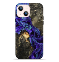 iPhone 14 Plus Wood Live Edge Phone Case - Eugenie (Purple, 801105)