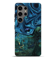 Galaxy S25 Ultra Wood Live Edge Phone Case - Zane (Blue, 801108)