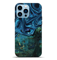 iPhone 14 Pro Max Wood Live Edge Phone Case - Zane (Blue, 801108)